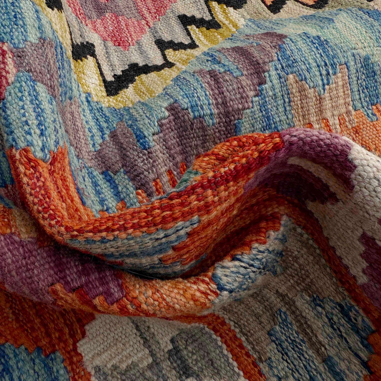 Handmade Multi Kilim Geometric 4x7 ft