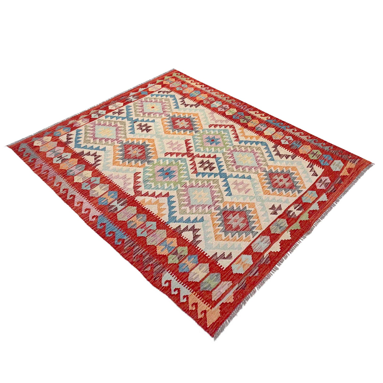 Handmade Multi Kilim Geometric 4x7 ft