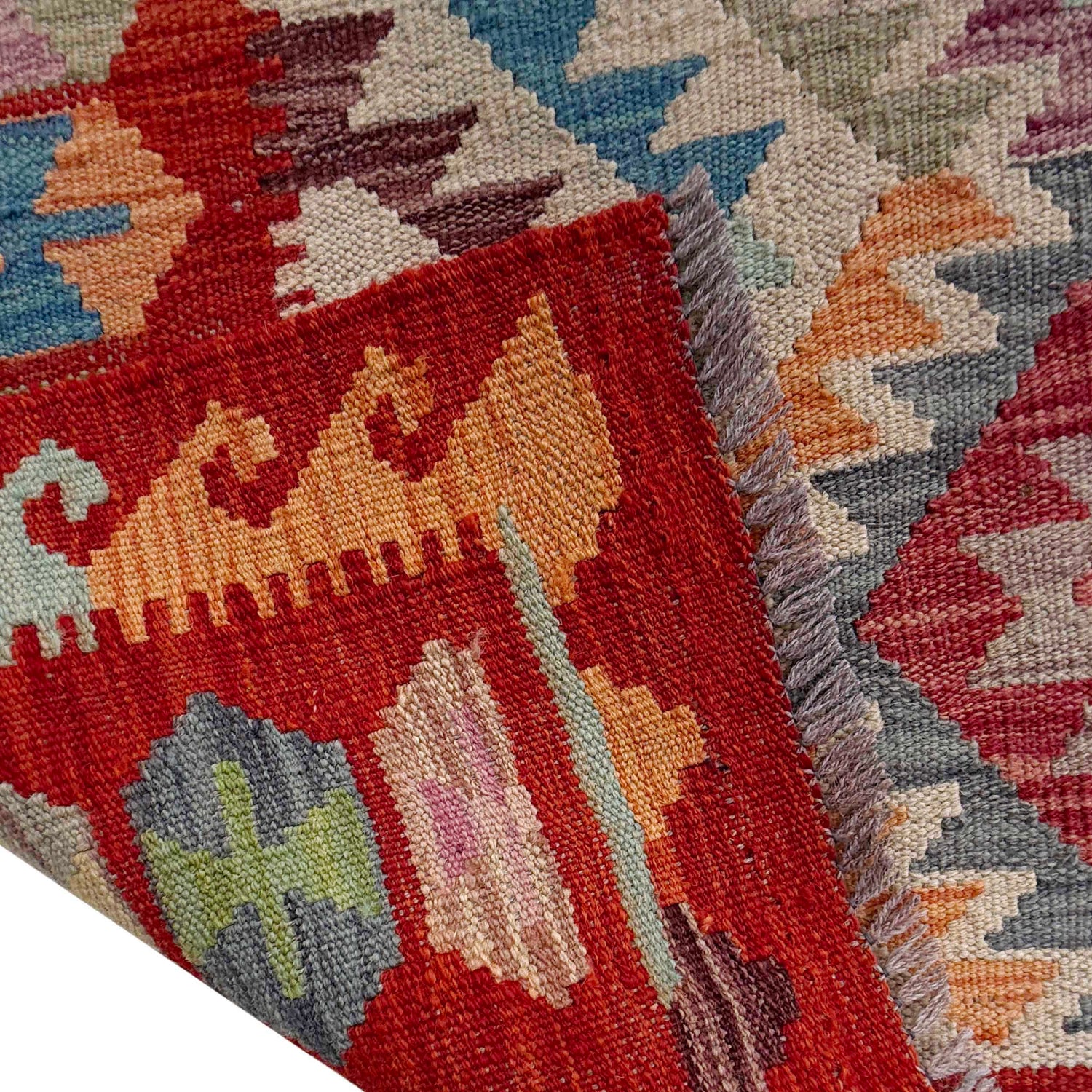 Handmade Multi Kilim Geometric 4x7 ft