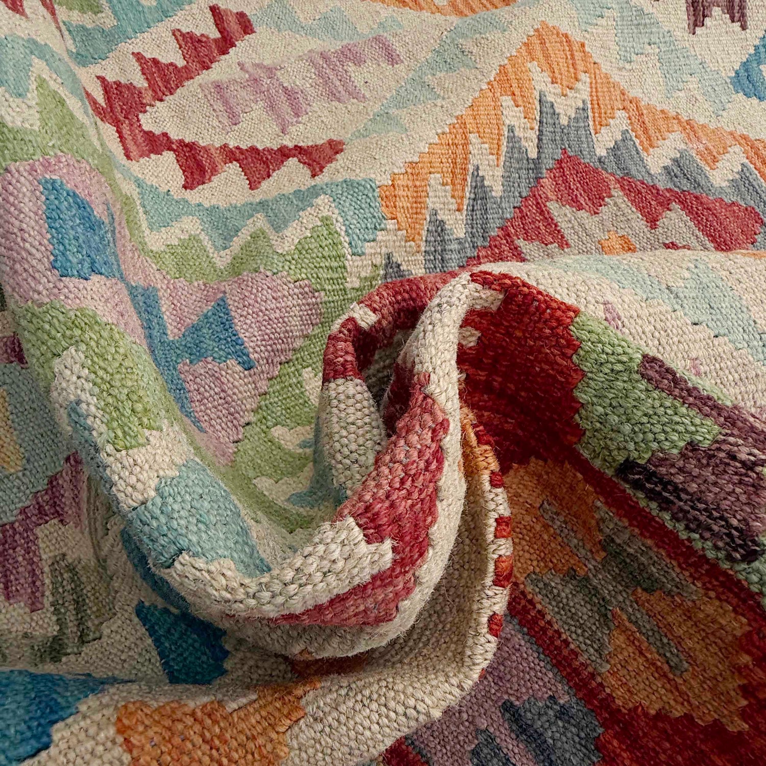 Handmade Multi Kilim Geometric 4x7 ft