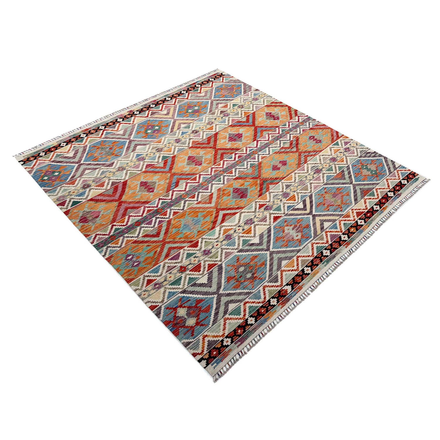 Handmade Multi Kilim Geometric 8x10 ft