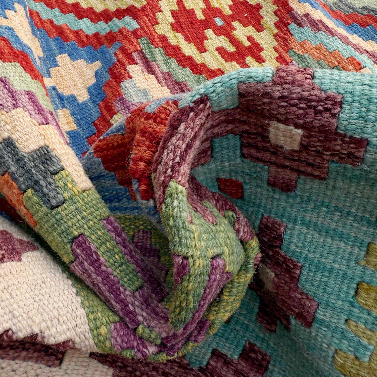 Handmade Multi Kilim Geometric 7x10 ft