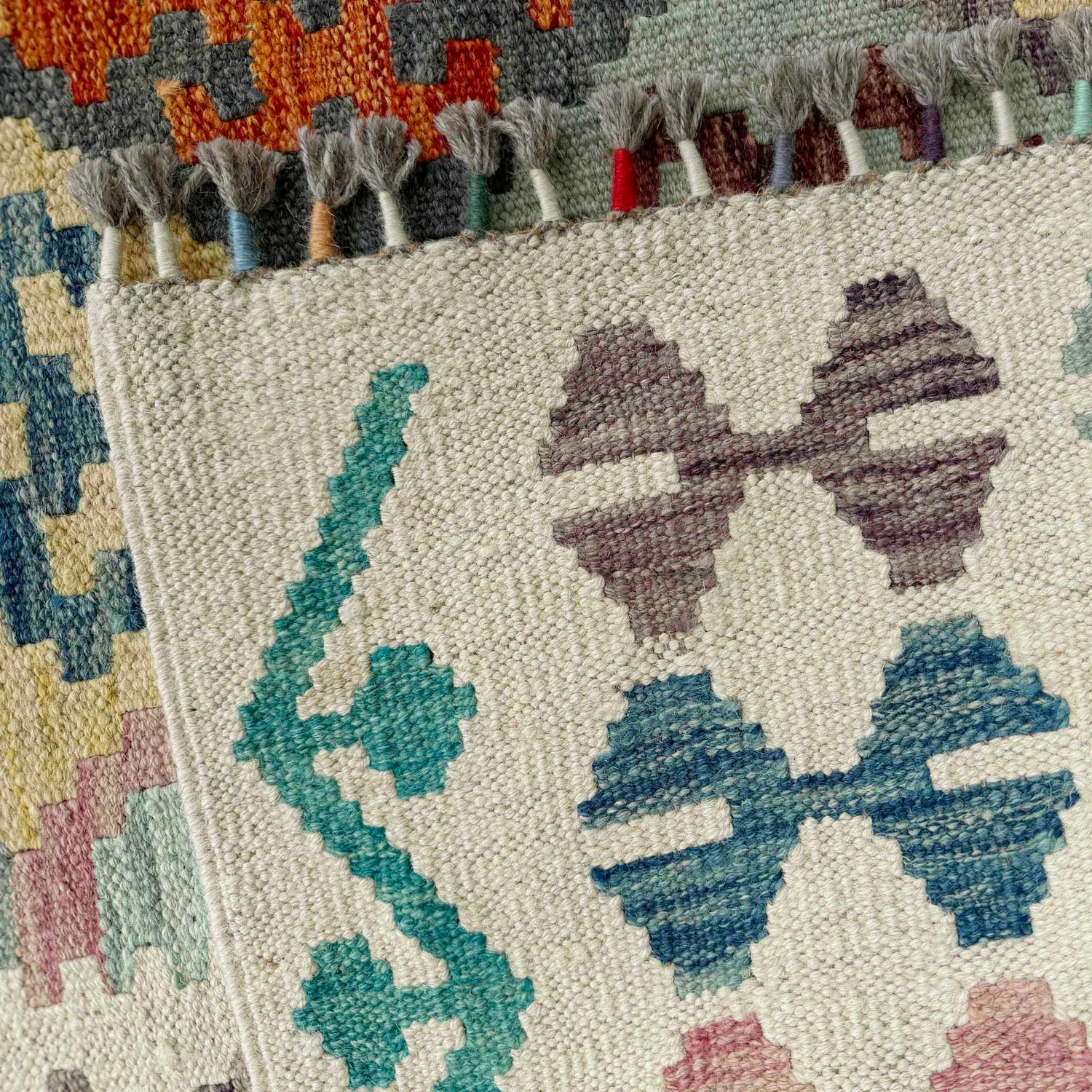 Handmade Multi Kilim Geometric 4x7 ft