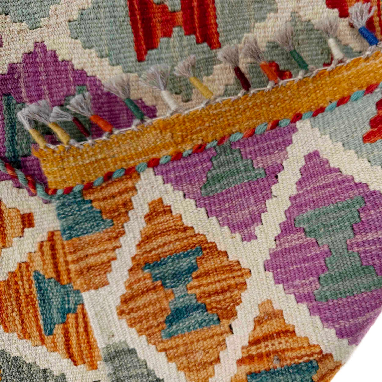 Handmade Multi Kilim Geometric 2x4 ft