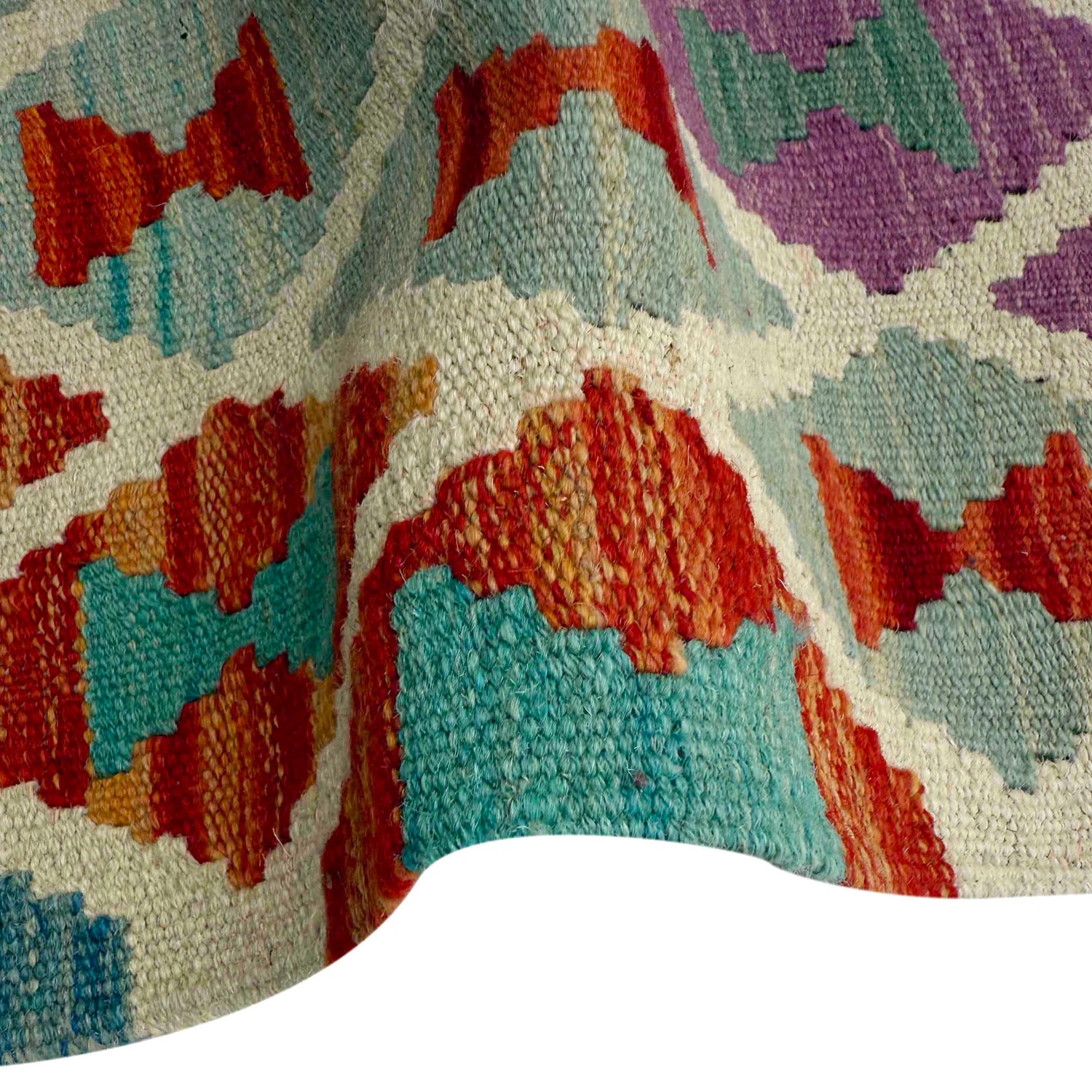Handmade Multi Kilim Geometric 2x4 ft