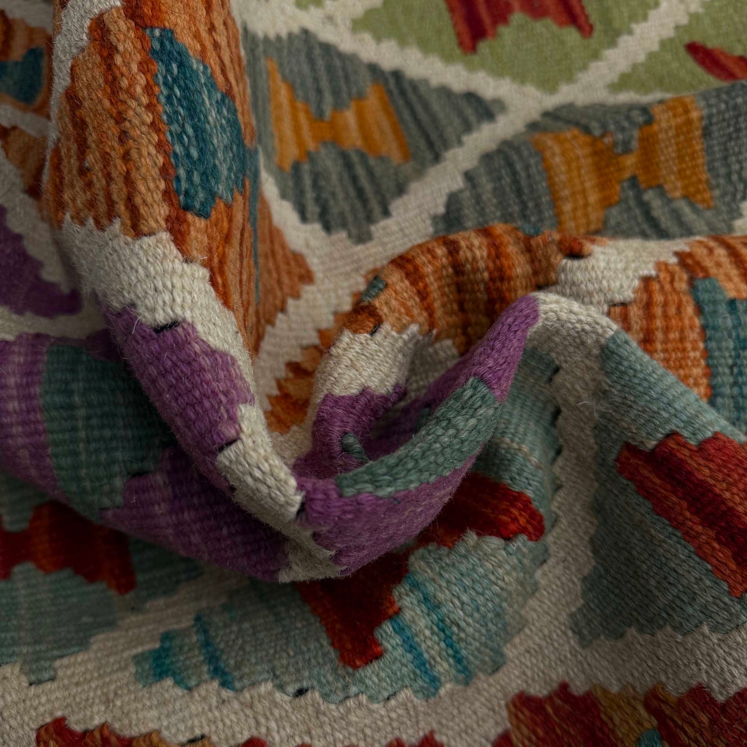 Handmade Multi Kilim Geometric 2x4 ft