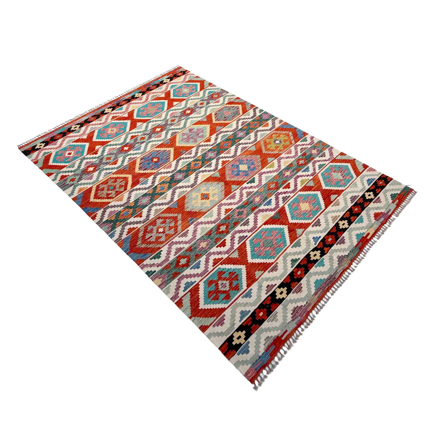 Handmade Multi Kilim Geometric 7x10 ft