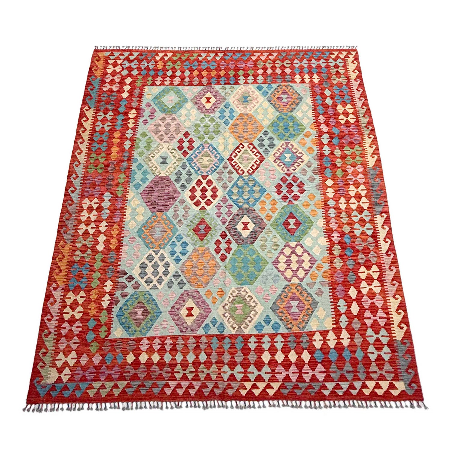 Handmade Multi Kilim Geometric 7x10 ft