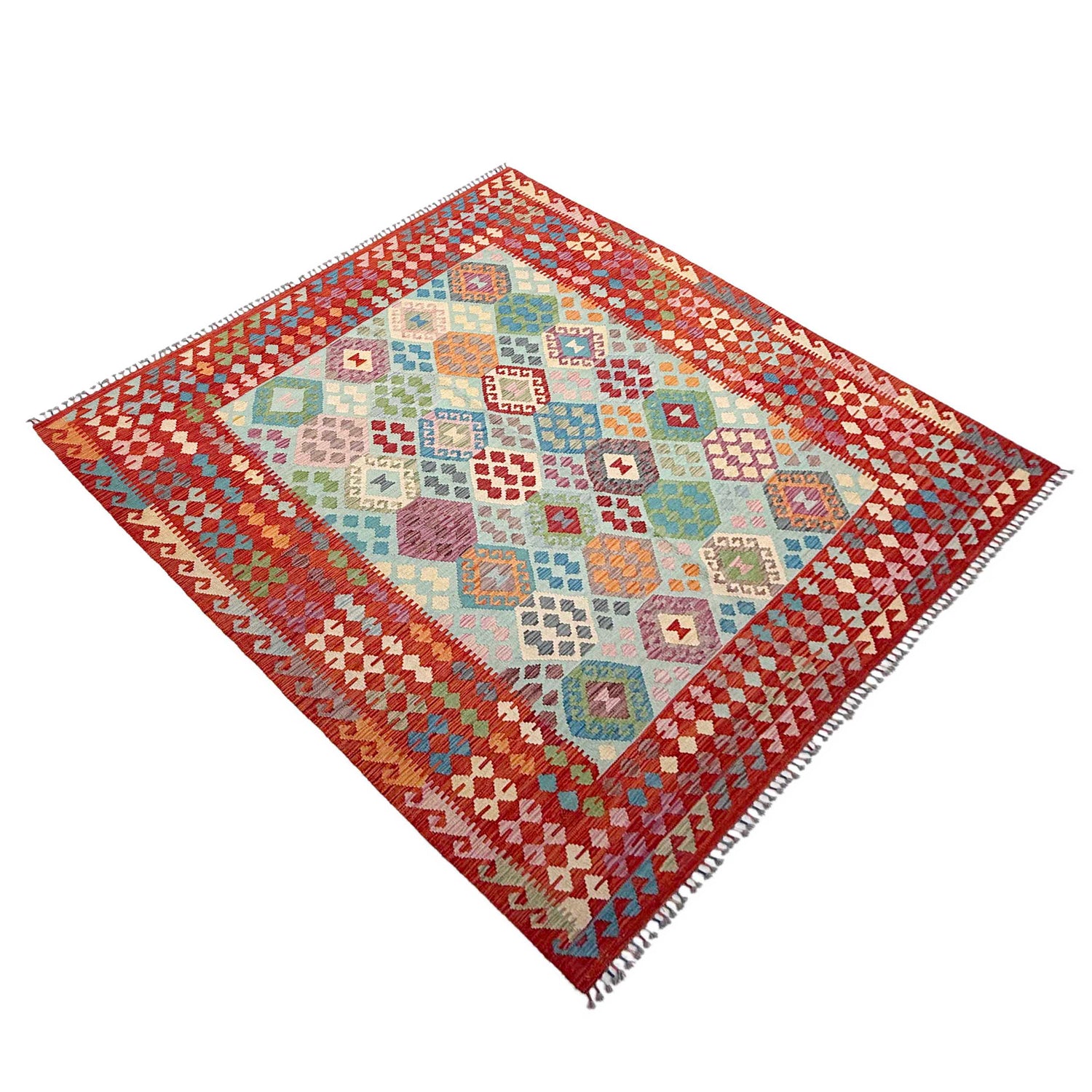 Handmade Multi Kilim Geometric 7x10 ft