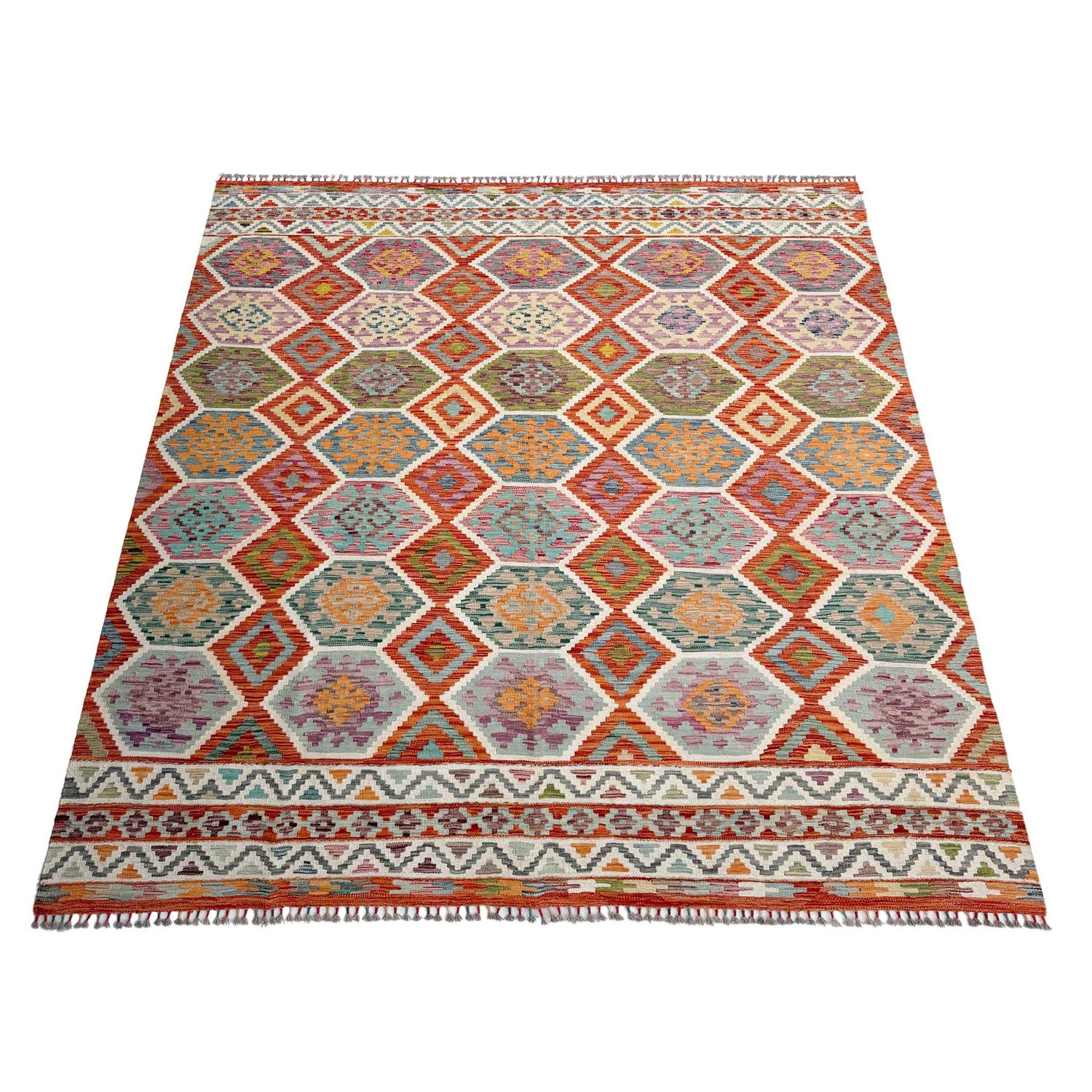 Handmade Multi Kilim Geometric 8x10 ft