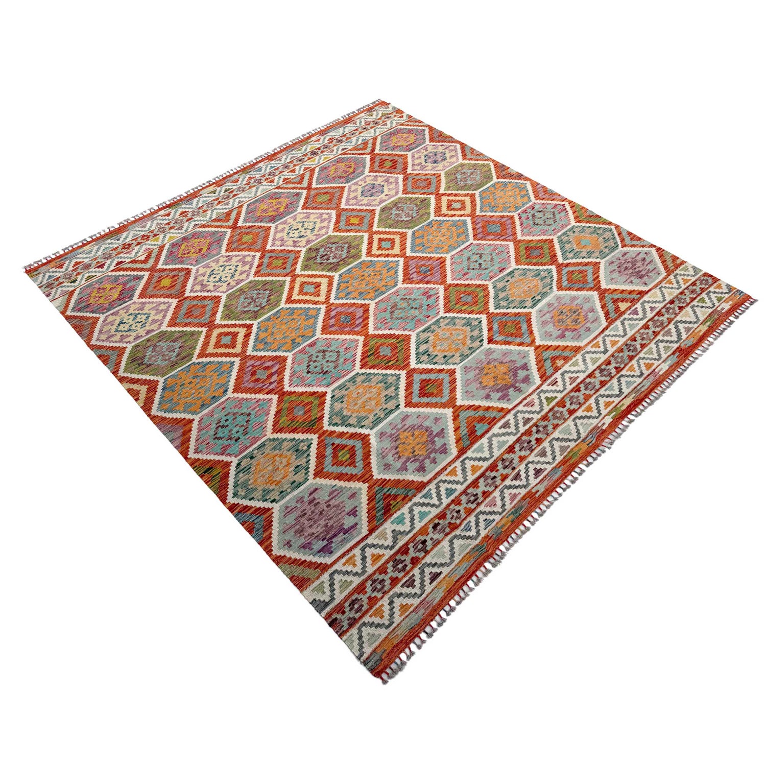 Handmade Multi Kilim Geometric 8x10 ft