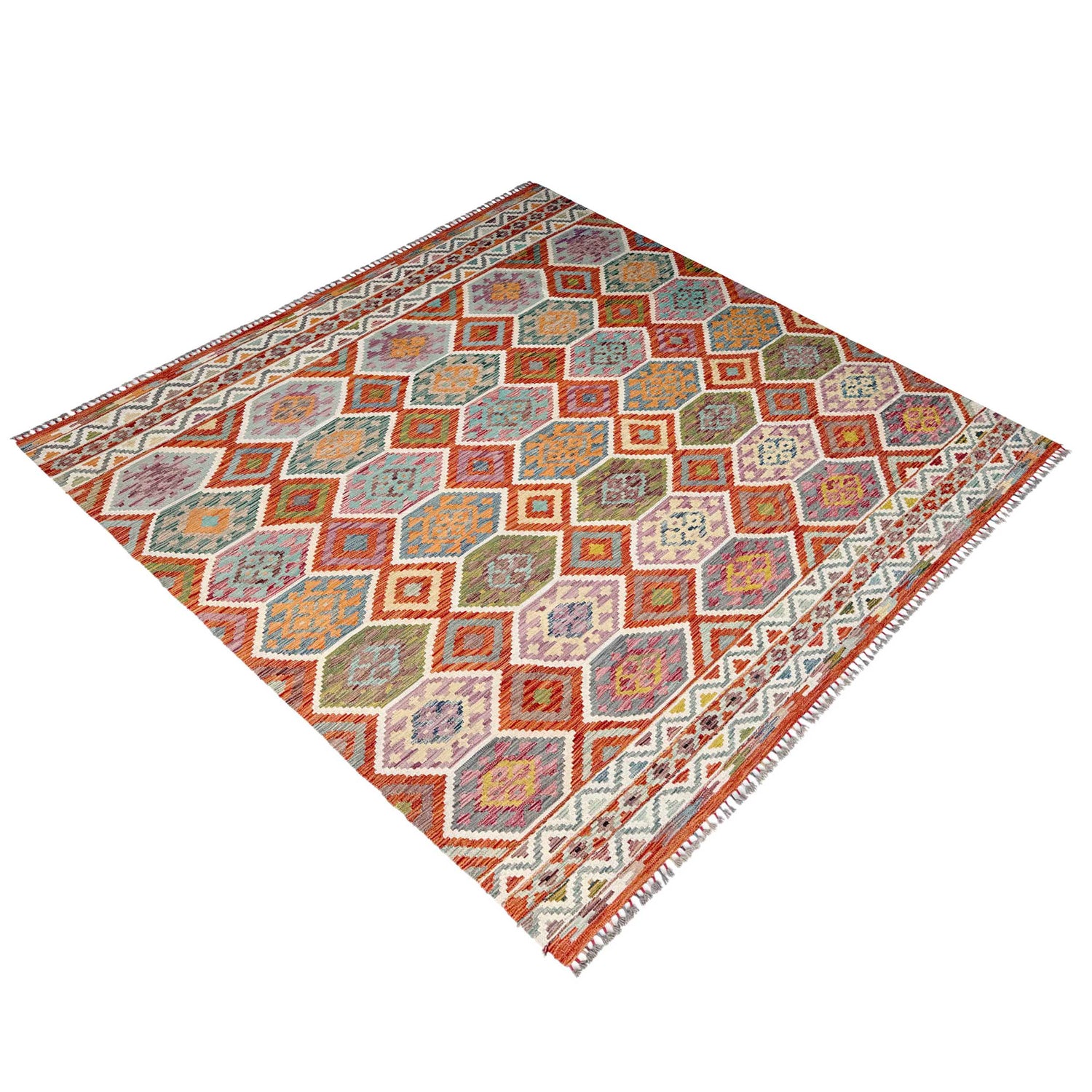 Handmade Multi Kilim Geometric 8x10 ft