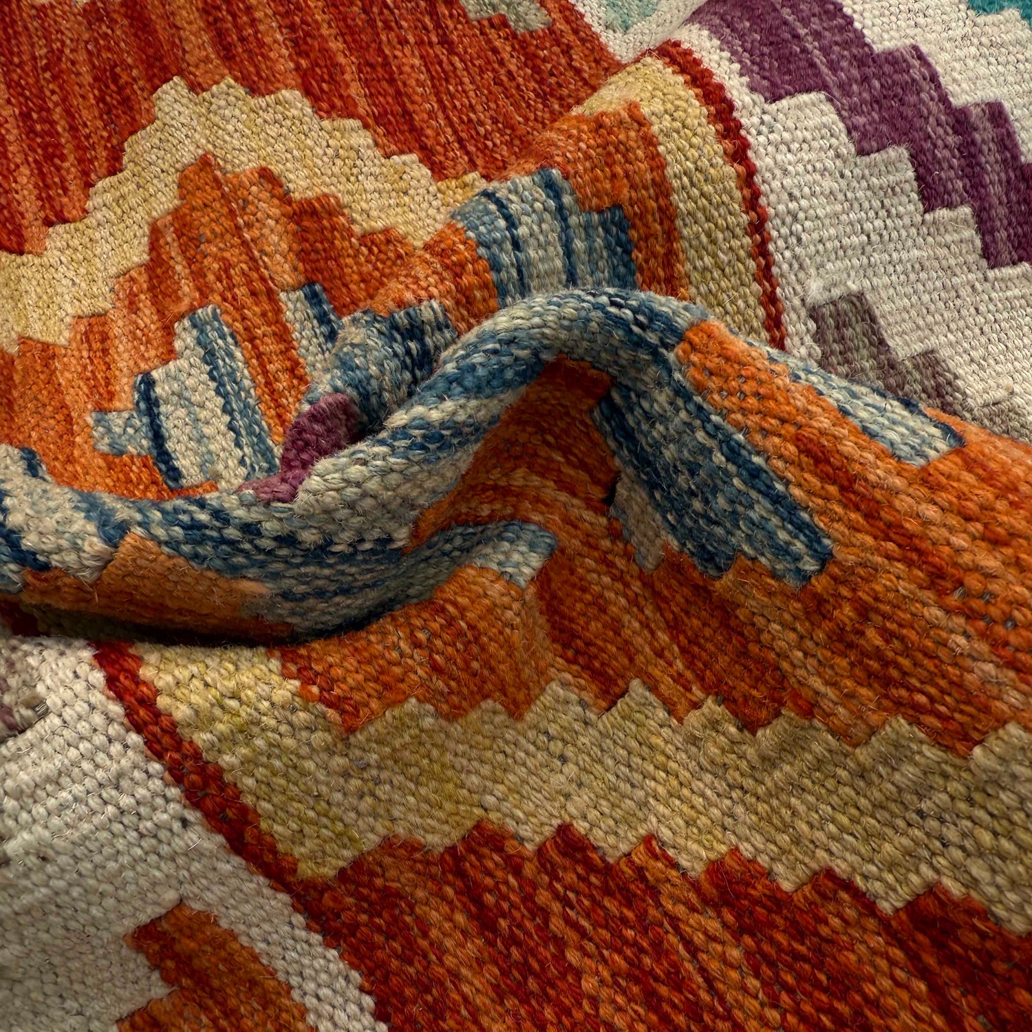 Handmade Multi Kilim Geometric 7x10 ft
