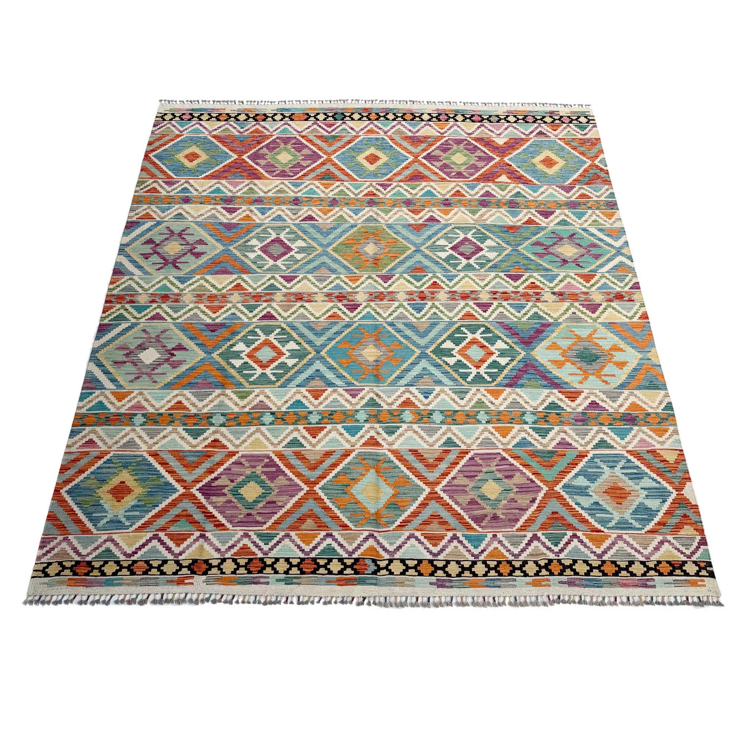 Handmade Multi Kilim Geometric 8x10 ft