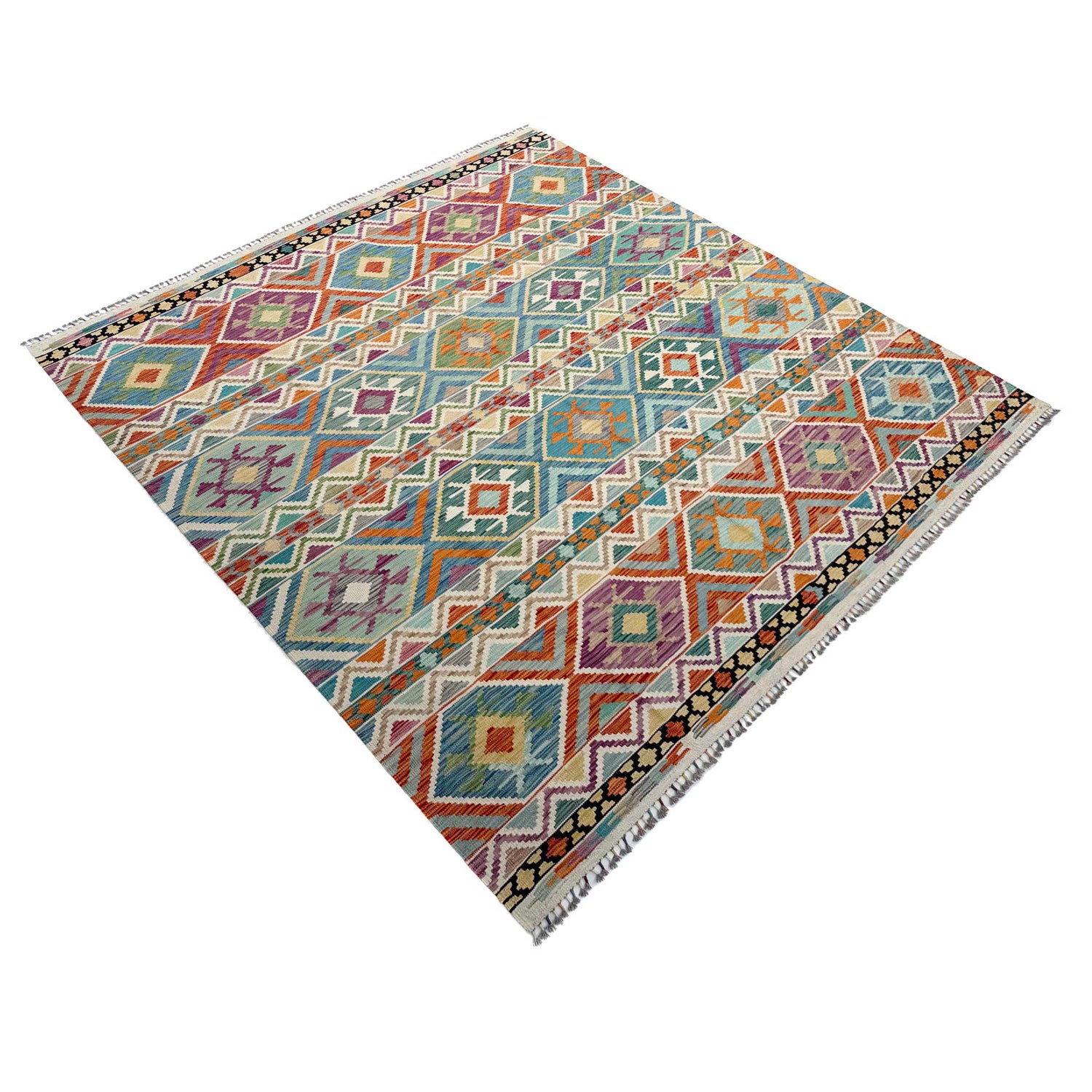 Handmade Multi Kilim Geometric 8x10 ft