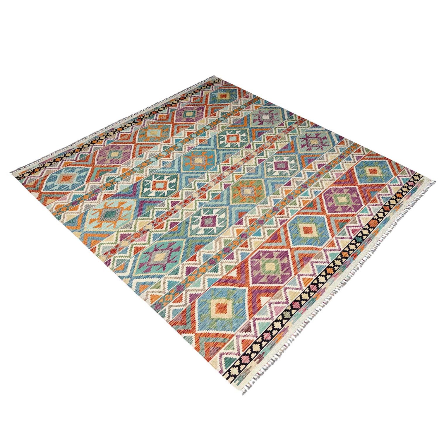 Handmade Multi Kilim Geometric 8x10 ft