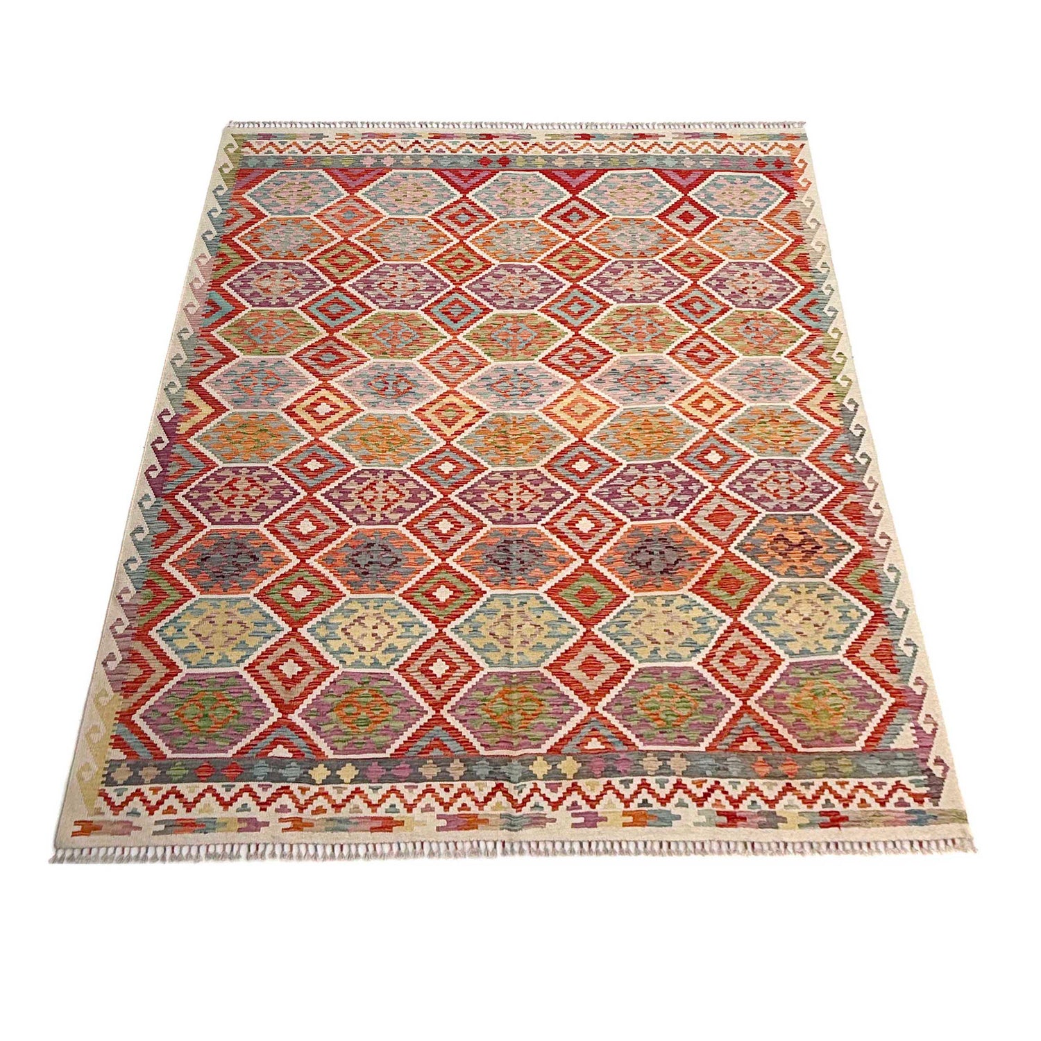 Handmade Multi Kilim Geometric 8x10 ft