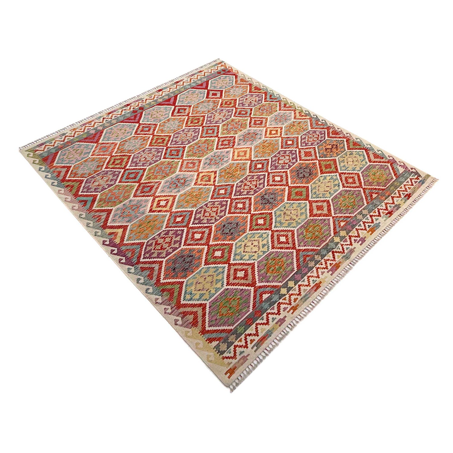 Handmade Multi Kilim Geometric 8x10 ft