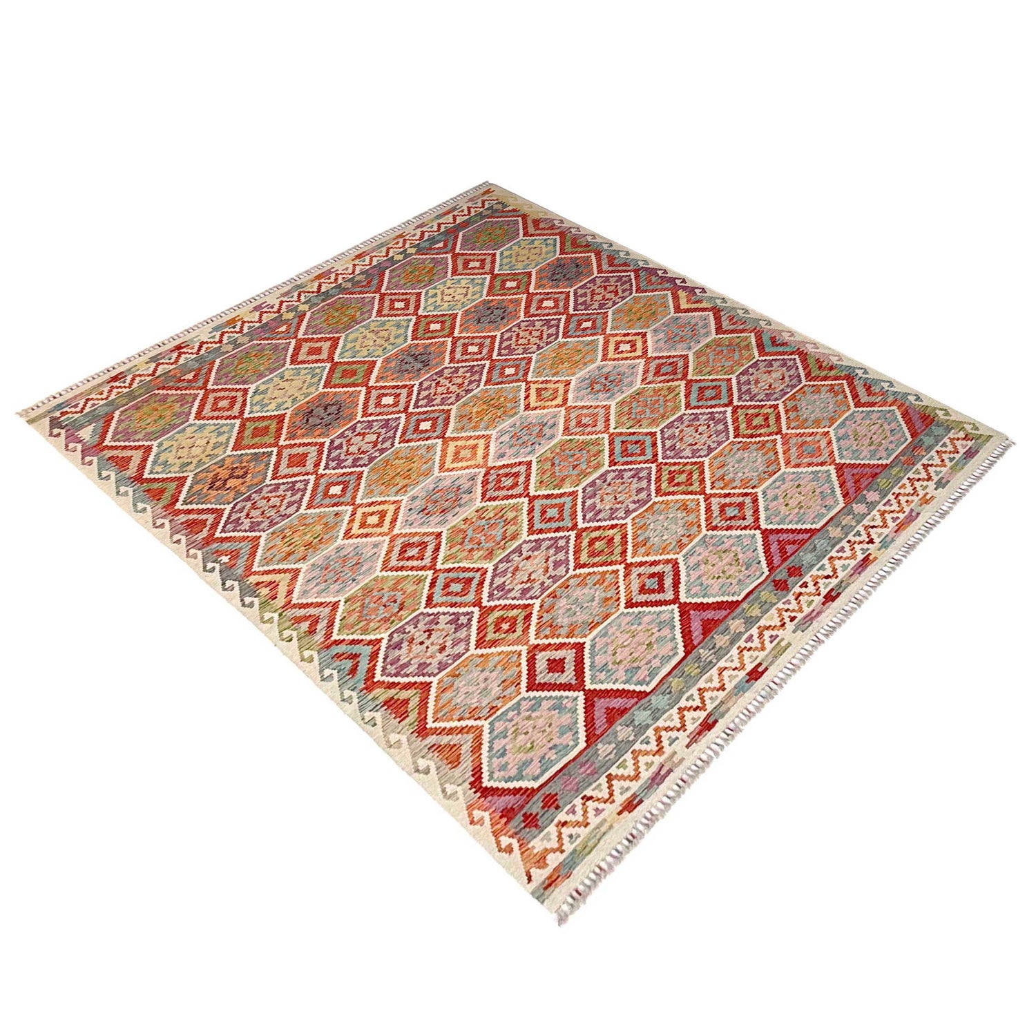 Handmade Multi Kilim Geometric 8x10 ft