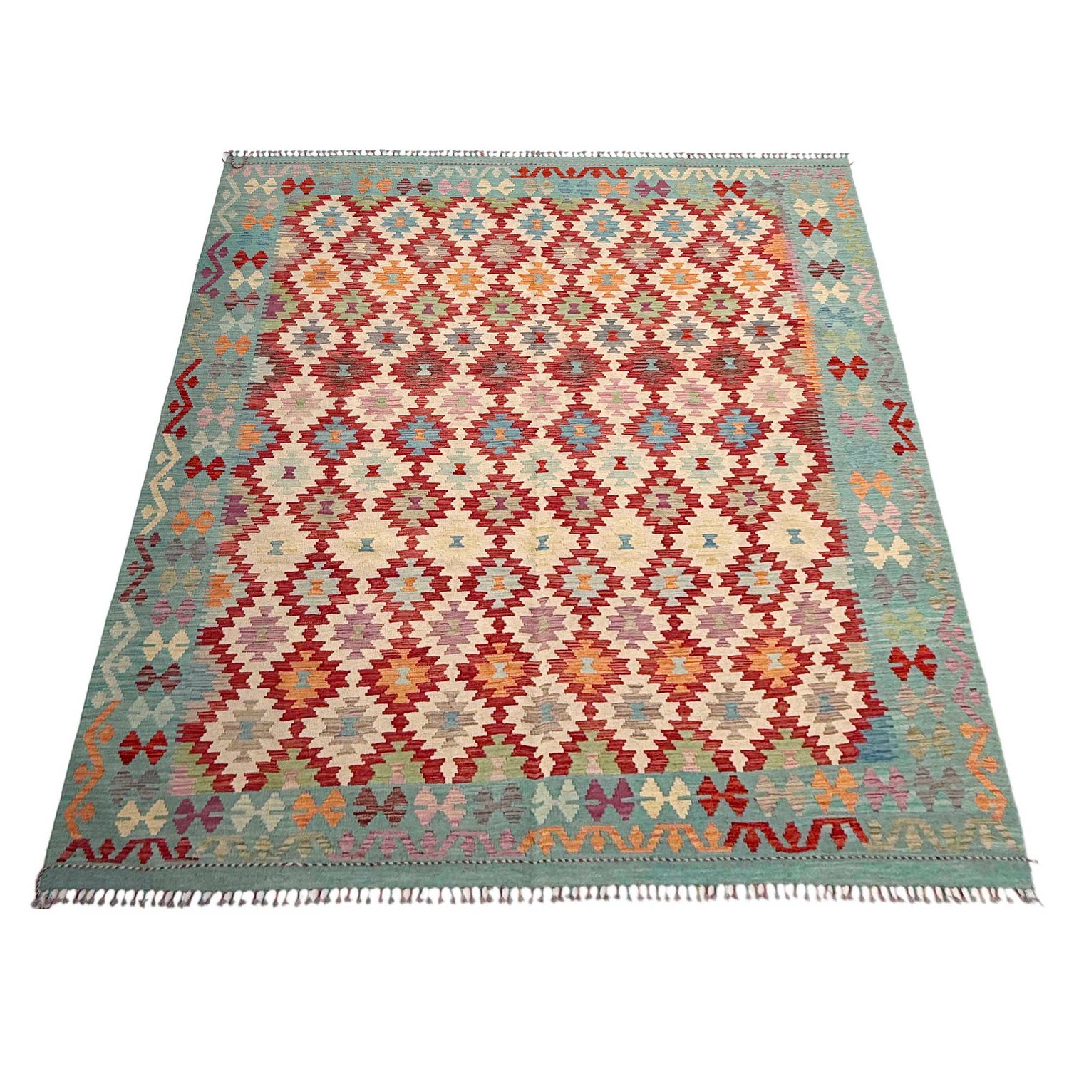 Handmade Multi Kilim Geometric 8x10 ft