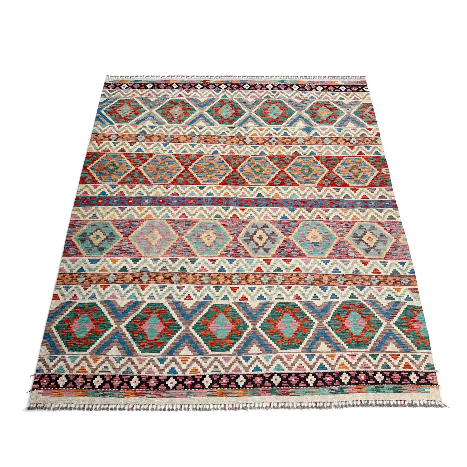 Handmade Multi Kilim Geometric 8x10 ft