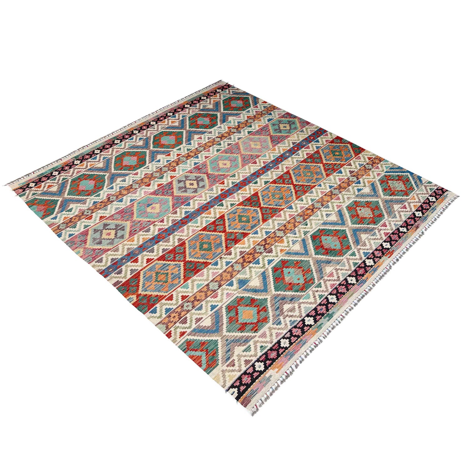 Handmade Multi Kilim Geometric 8x10 ft
