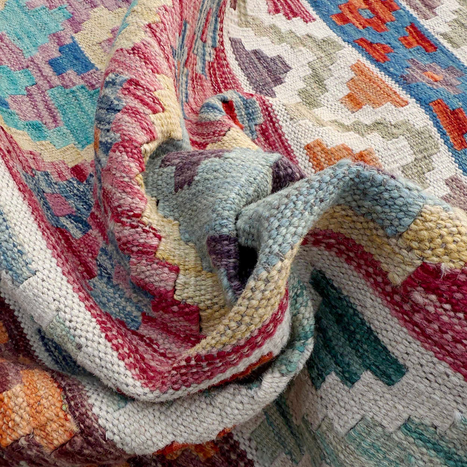 Handmade Multi Kilim Geometric 8x10 ft