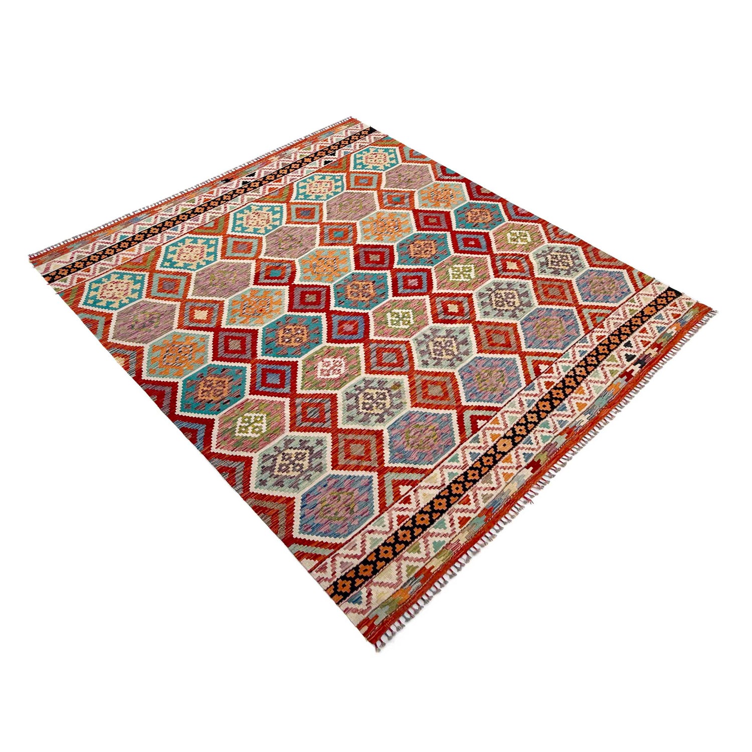 Handmade Multi Kilim Geometric 8x10 ft