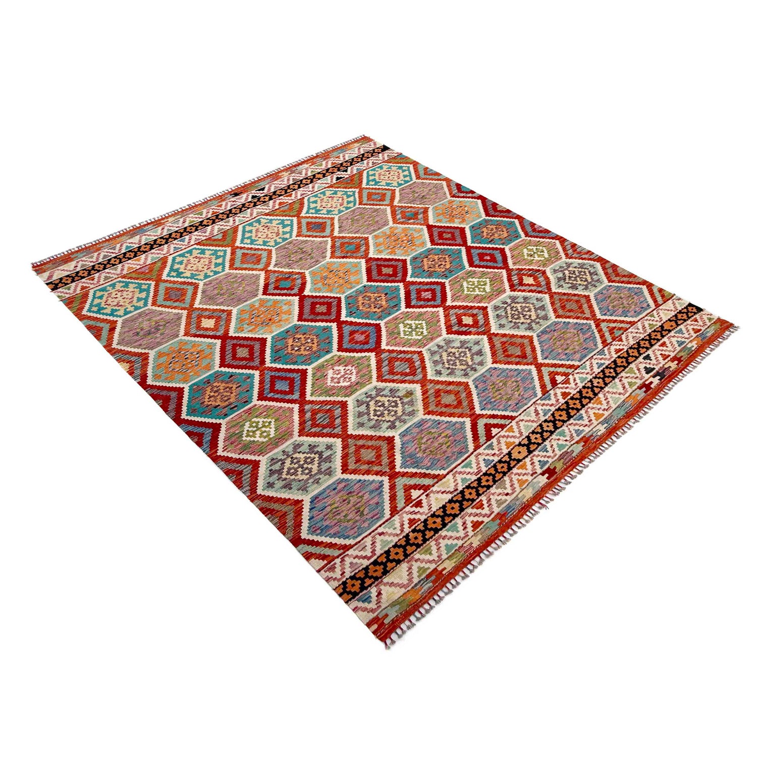 Handmade Multi Kilim Geometric 8x10 ft