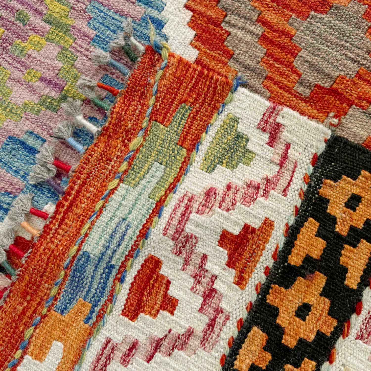 Handmade Multi Kilim Geometric 8x10 ft