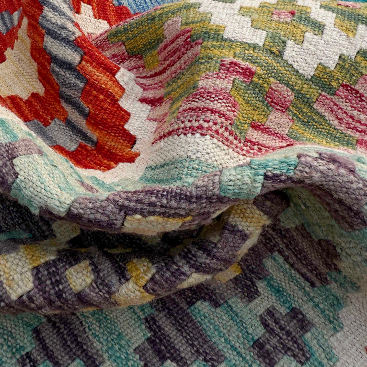 Handmade Multi Kilim Geometric 8x10 ft