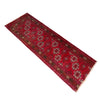 Khoja Roshnai Runner Rug Handmade Red Floral 8' Runner