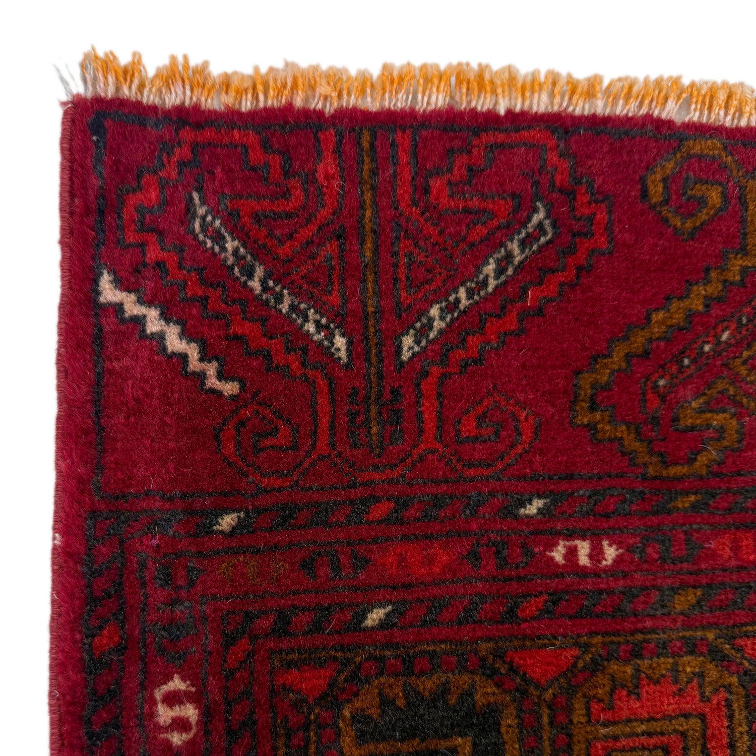 Khoja Roshnai Runner Rug Handmade Red Floral 8' Runner