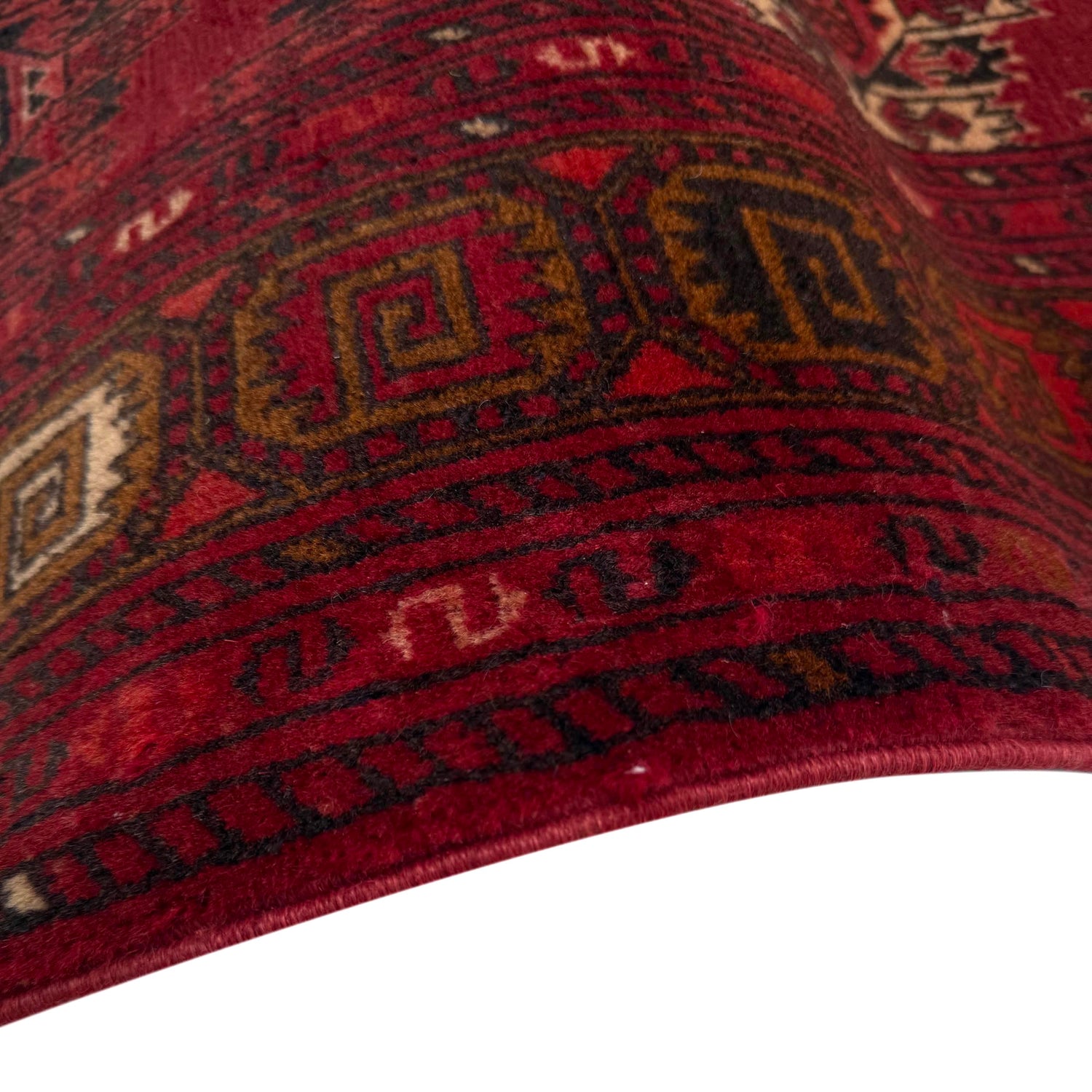 Khoja Roshnai Runner Rug Handmade Red Floral 8' Runner
