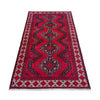 Baluchi Rug Handmade Red Floral 4x6 ft