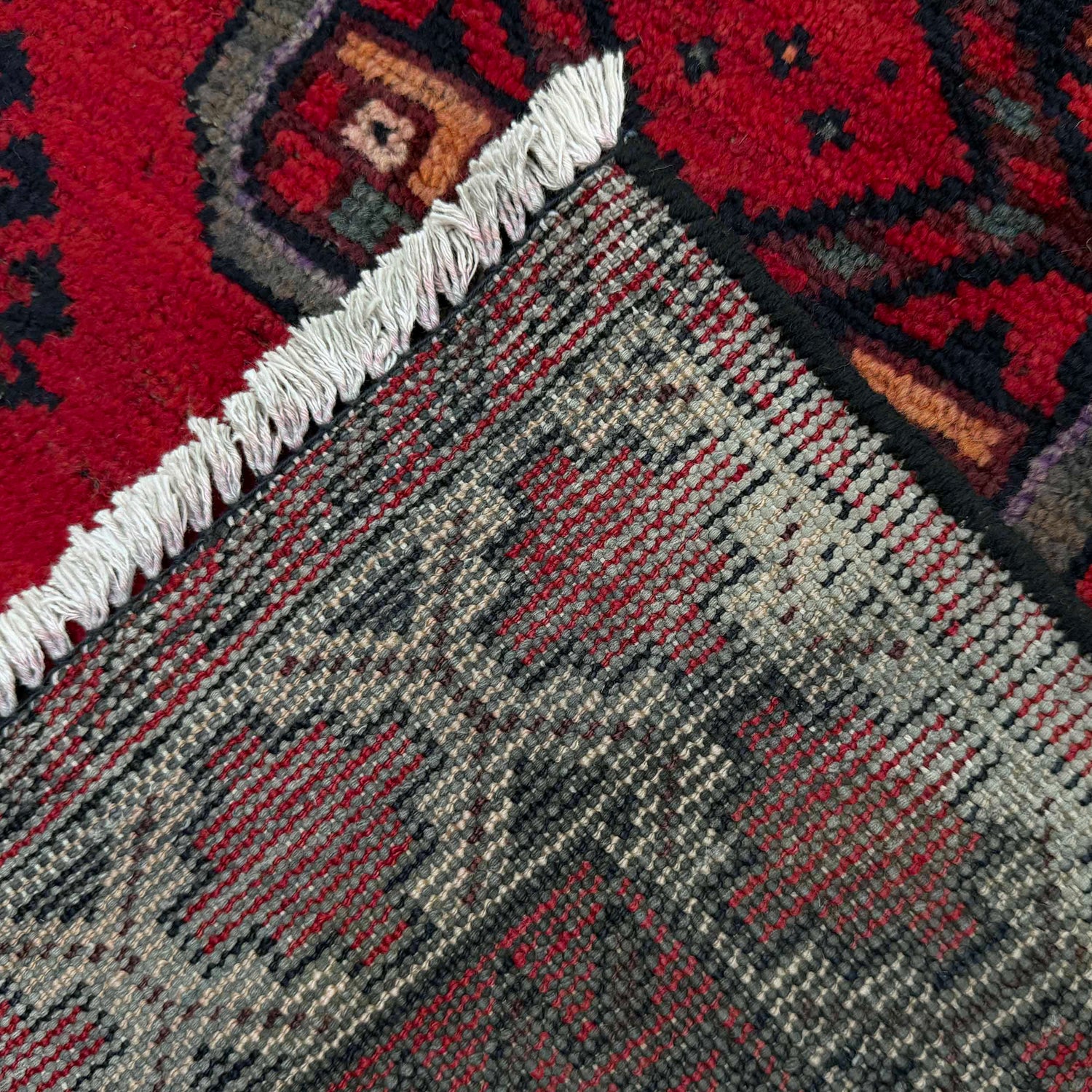 Baluchi Rug Handmade Red Floral 4x6 ft