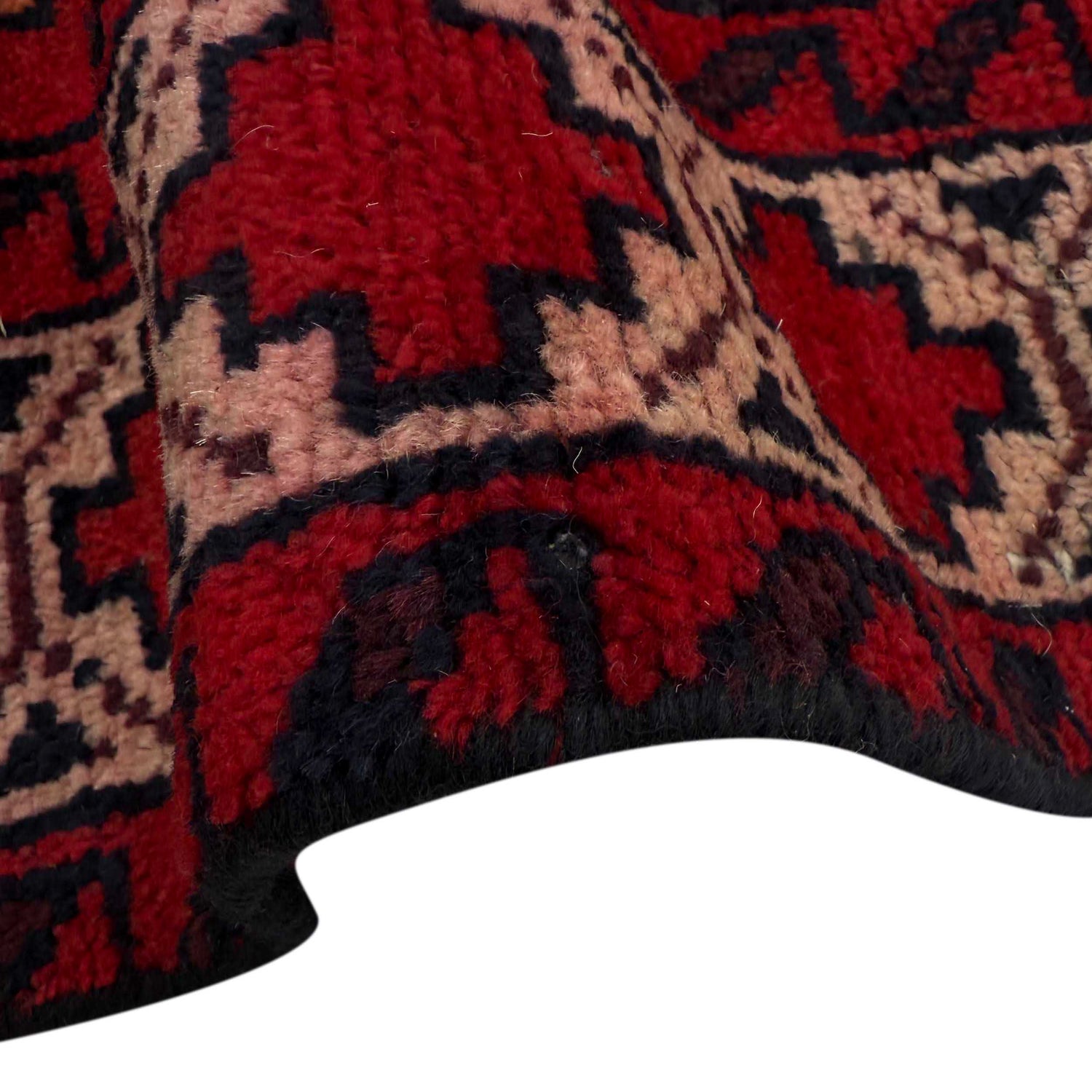 Baluchi Rug Handmade Red Floral 4x6 ft