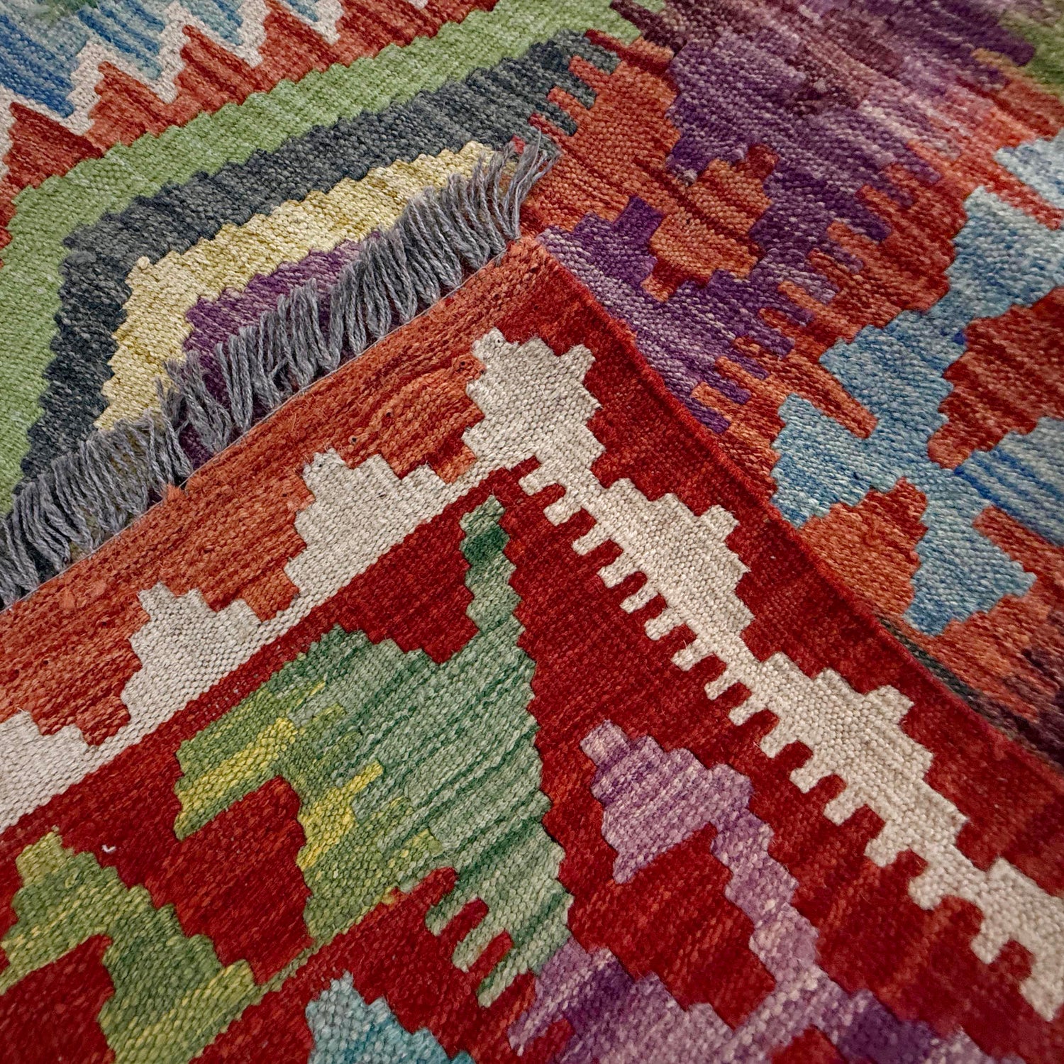 Handmade Multi Kilim Geometric 7x10 ft