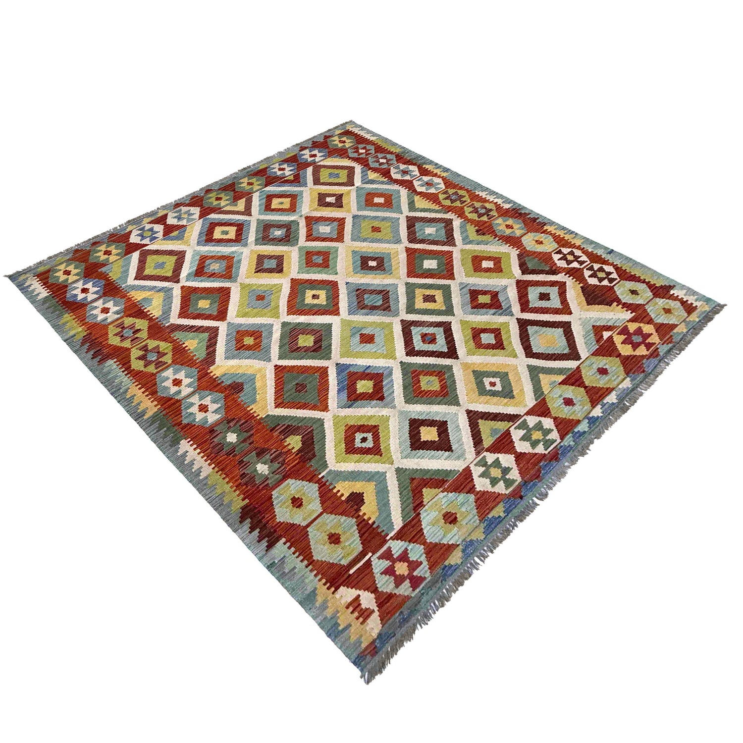 Handmade Multi Kilim Geometric 7x10 ft