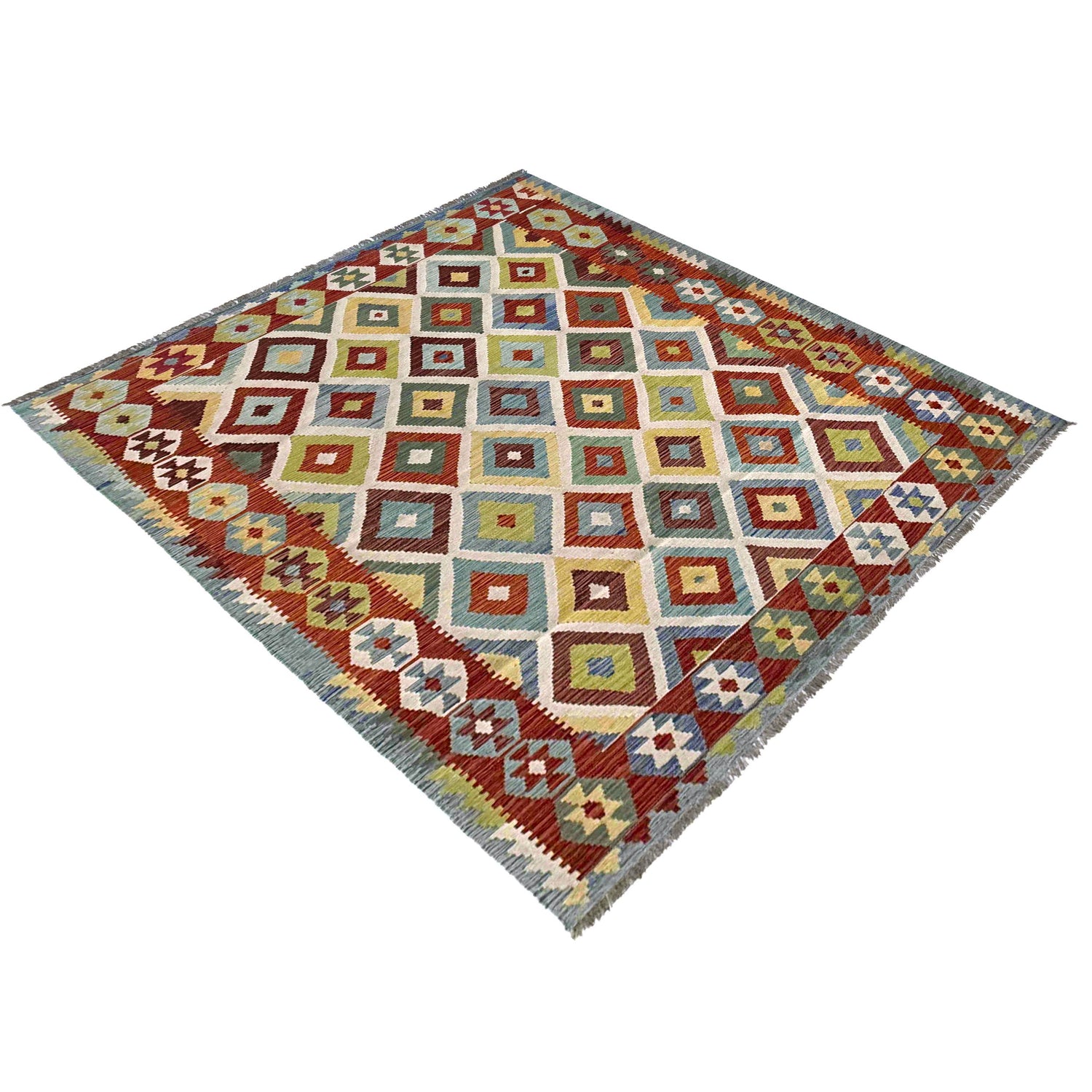Handmade Multi Kilim Geometric 7x10 ft