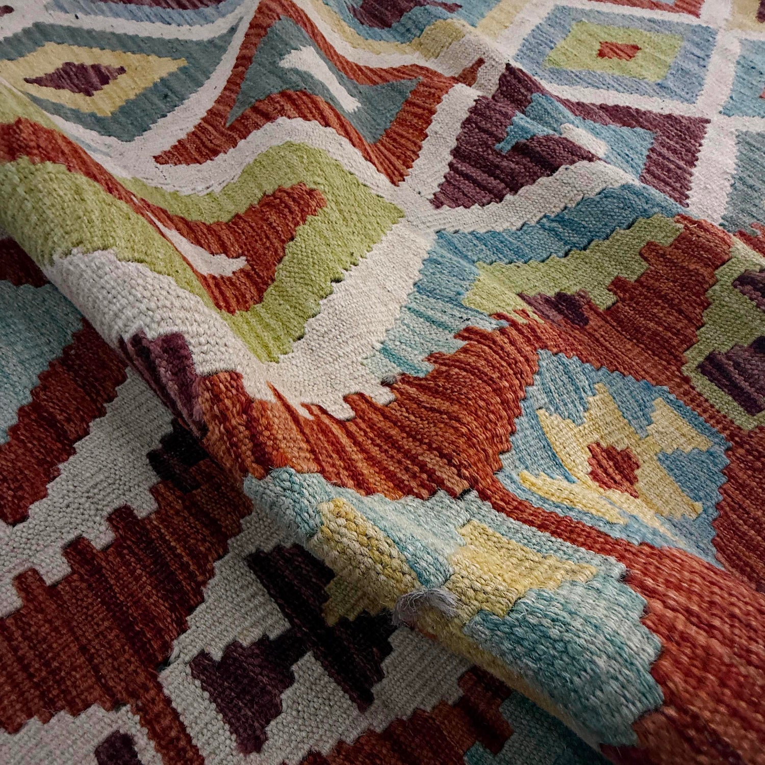 Handmade Multi Kilim Geometric 7x10 ft