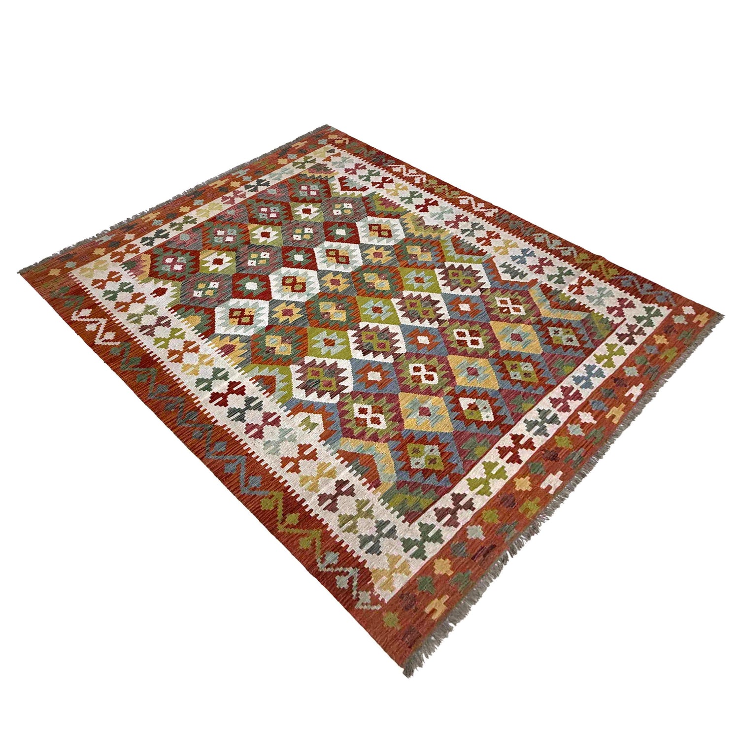 Handmade Multi Kilim Geometric 7x10 ft