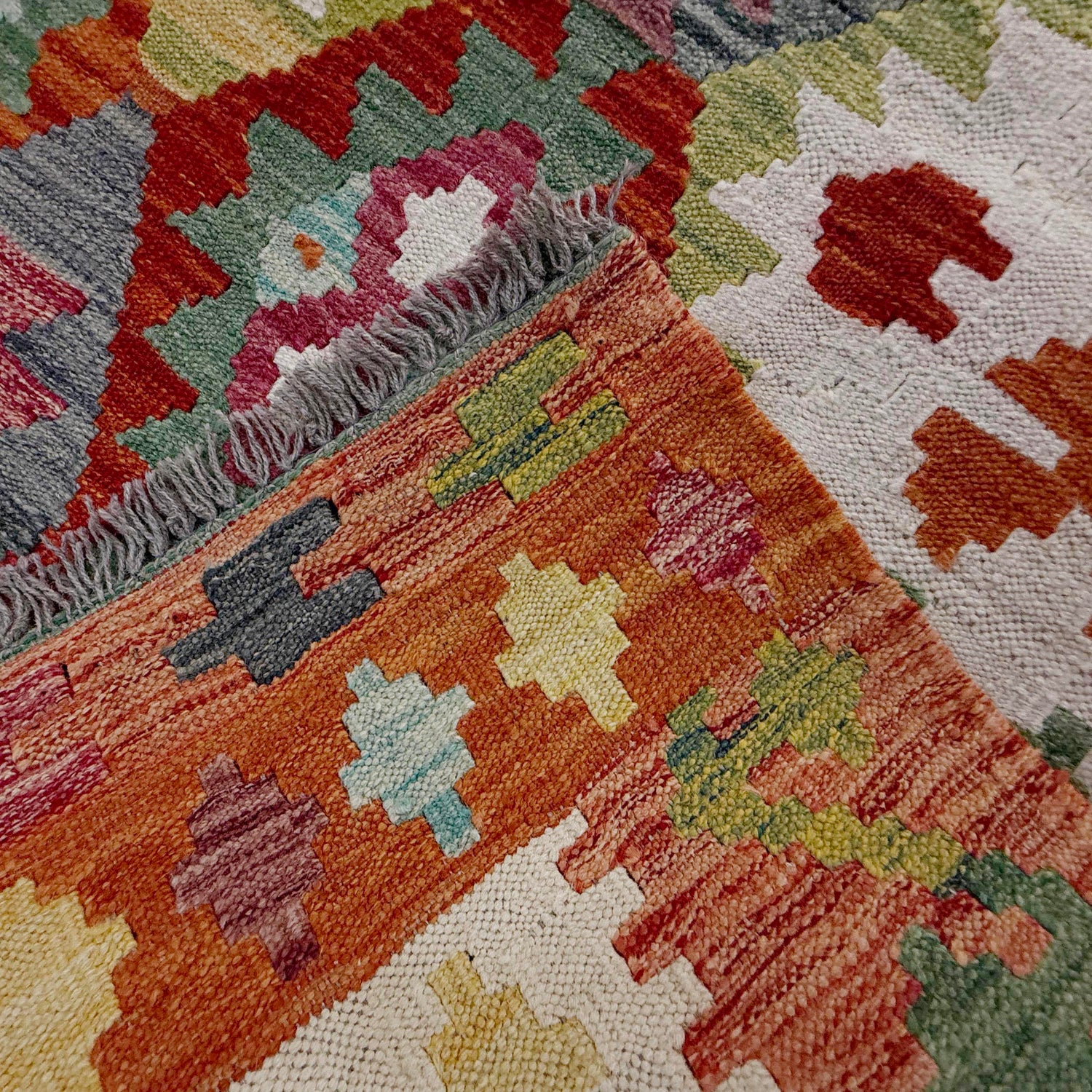 Handmade Multi Kilim Geometric 7x10 ft