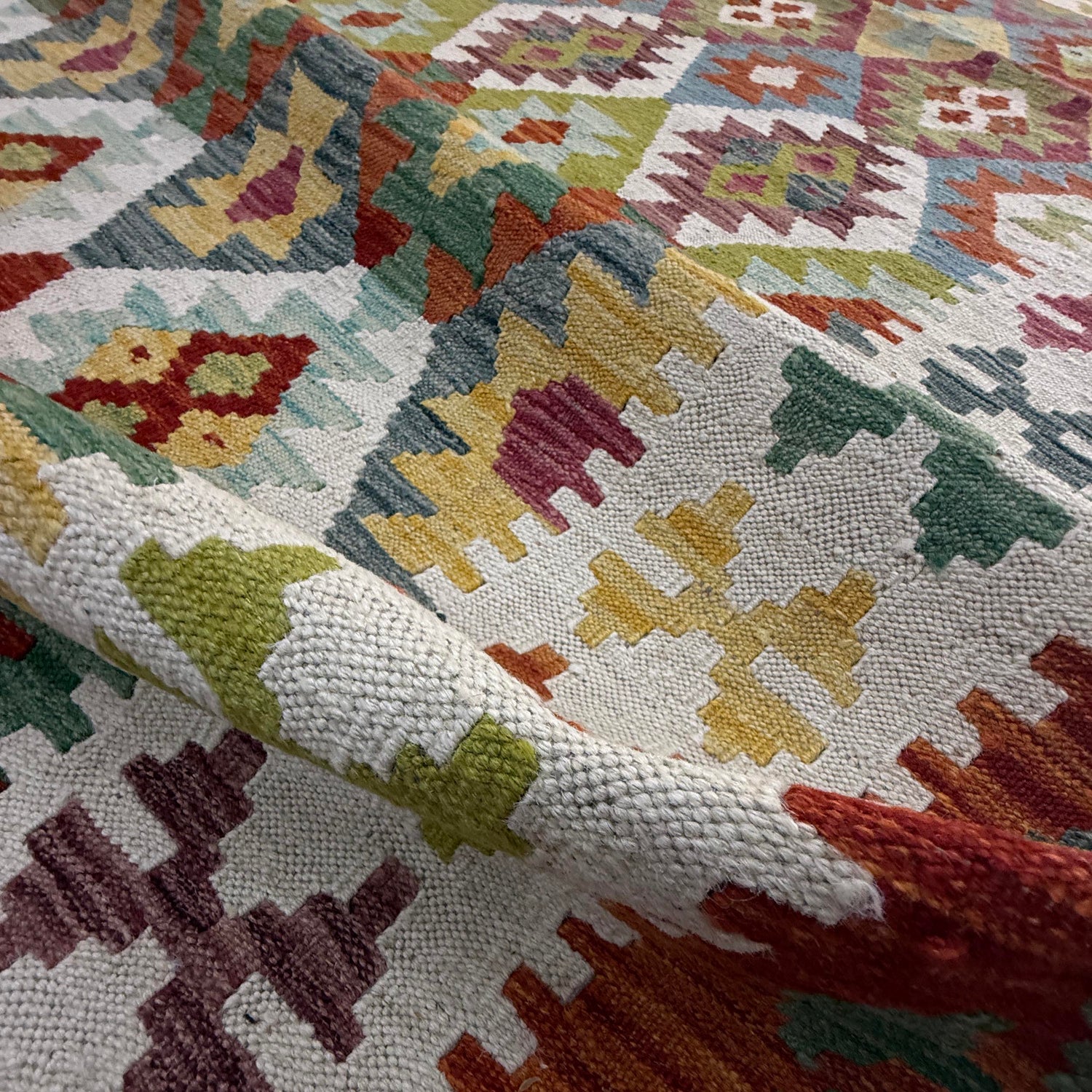 Handmade Multi Kilim Geometric 7x10 ft