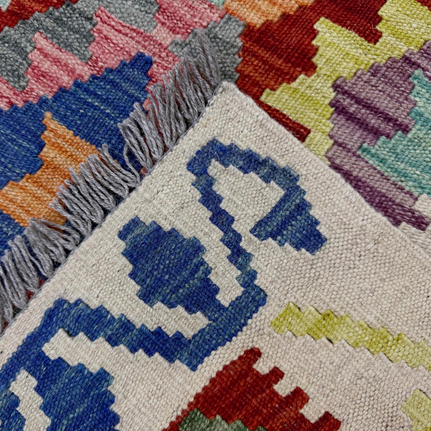 Handmade Multi Kilim Geometric 7x10 ft
