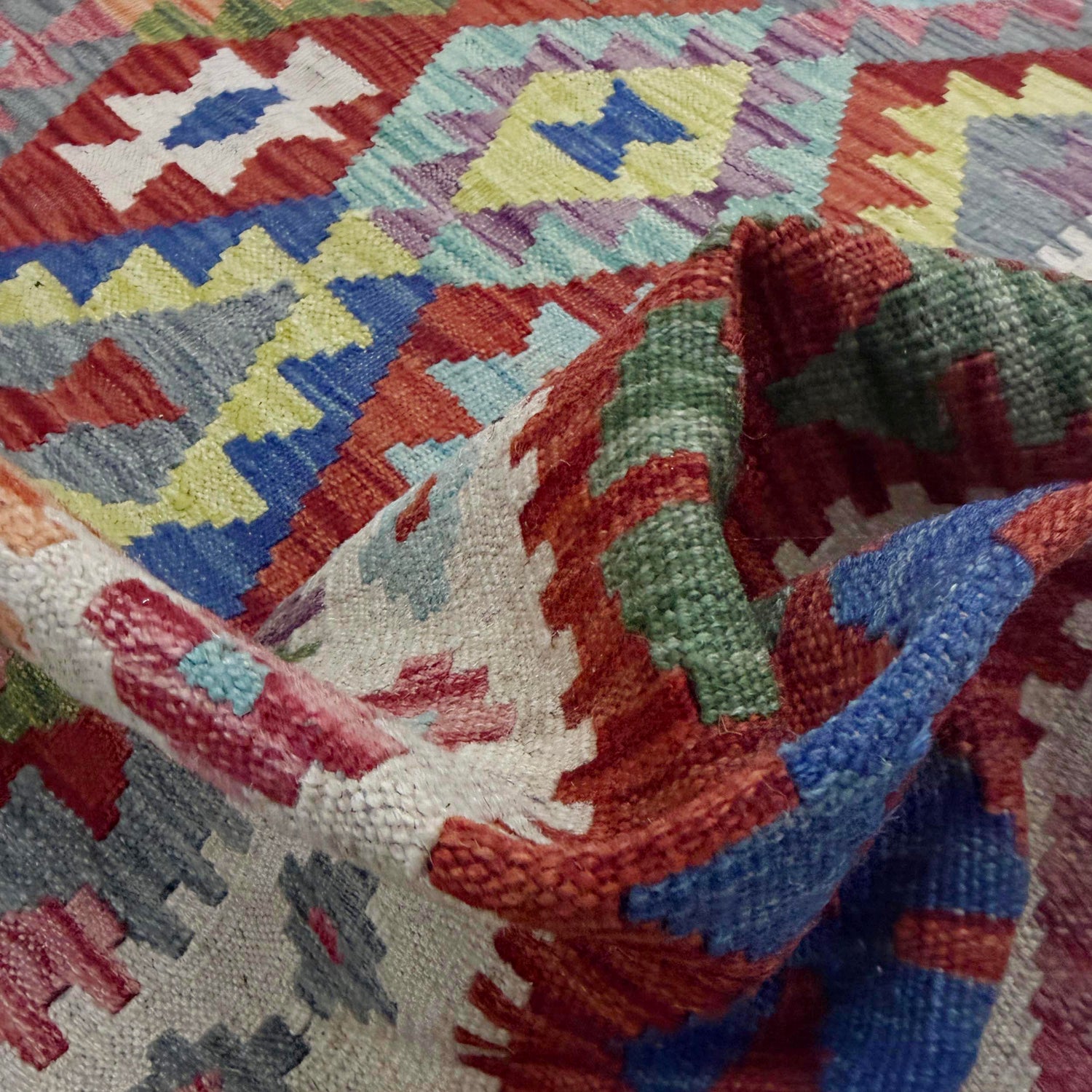 Handmade Multi Kilim Geometric 7x10 ft