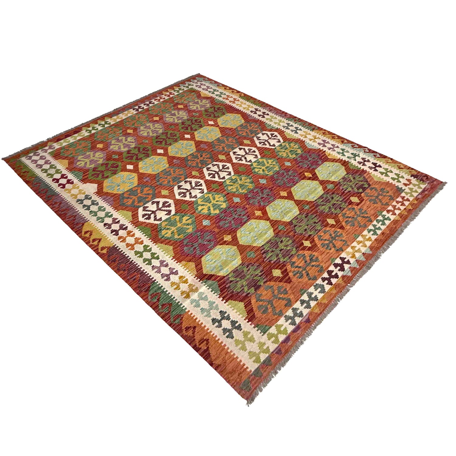 Handmade Multi Kilim Geometric 7x10 ft