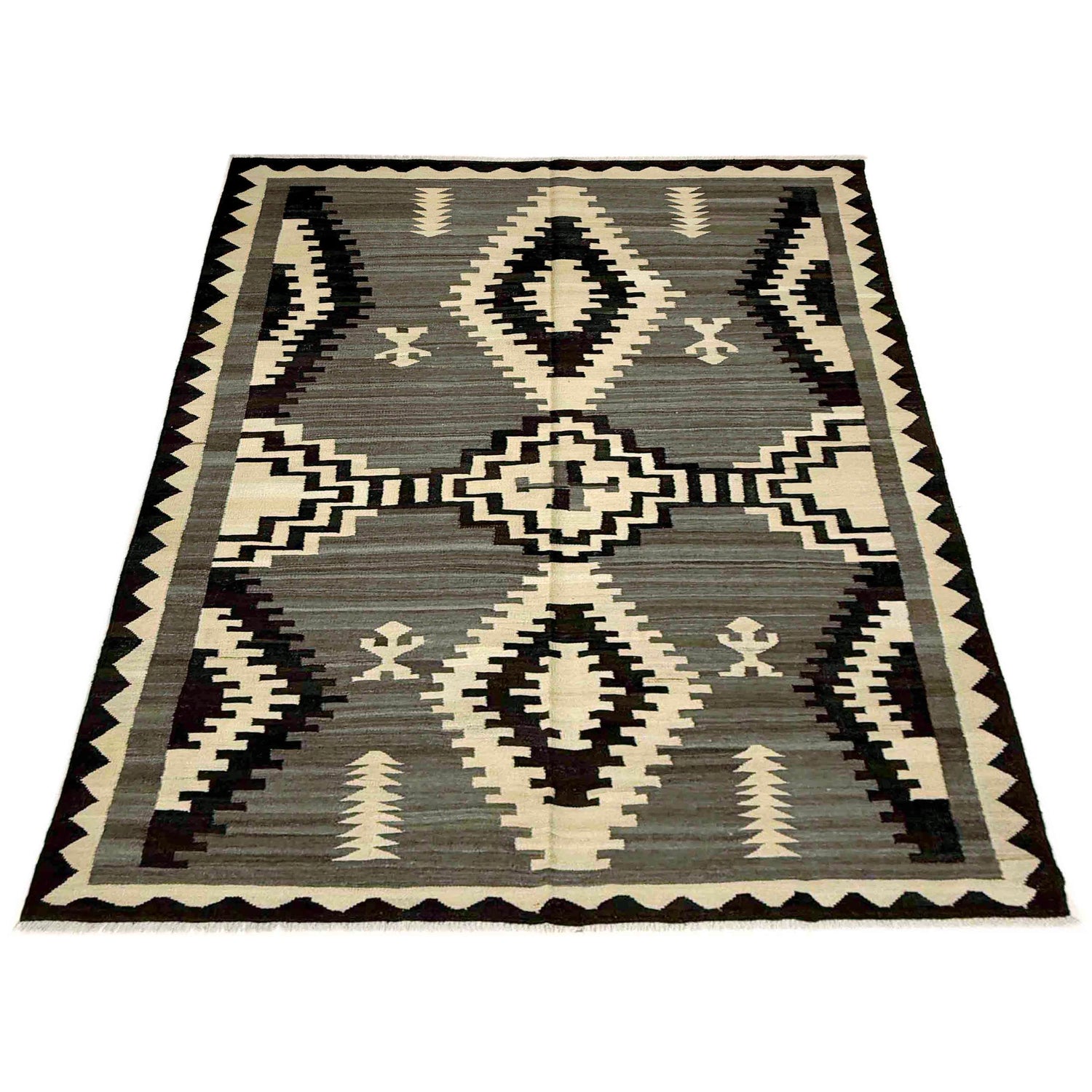 Handmade Multi Kilim Geometric 5x8 ft