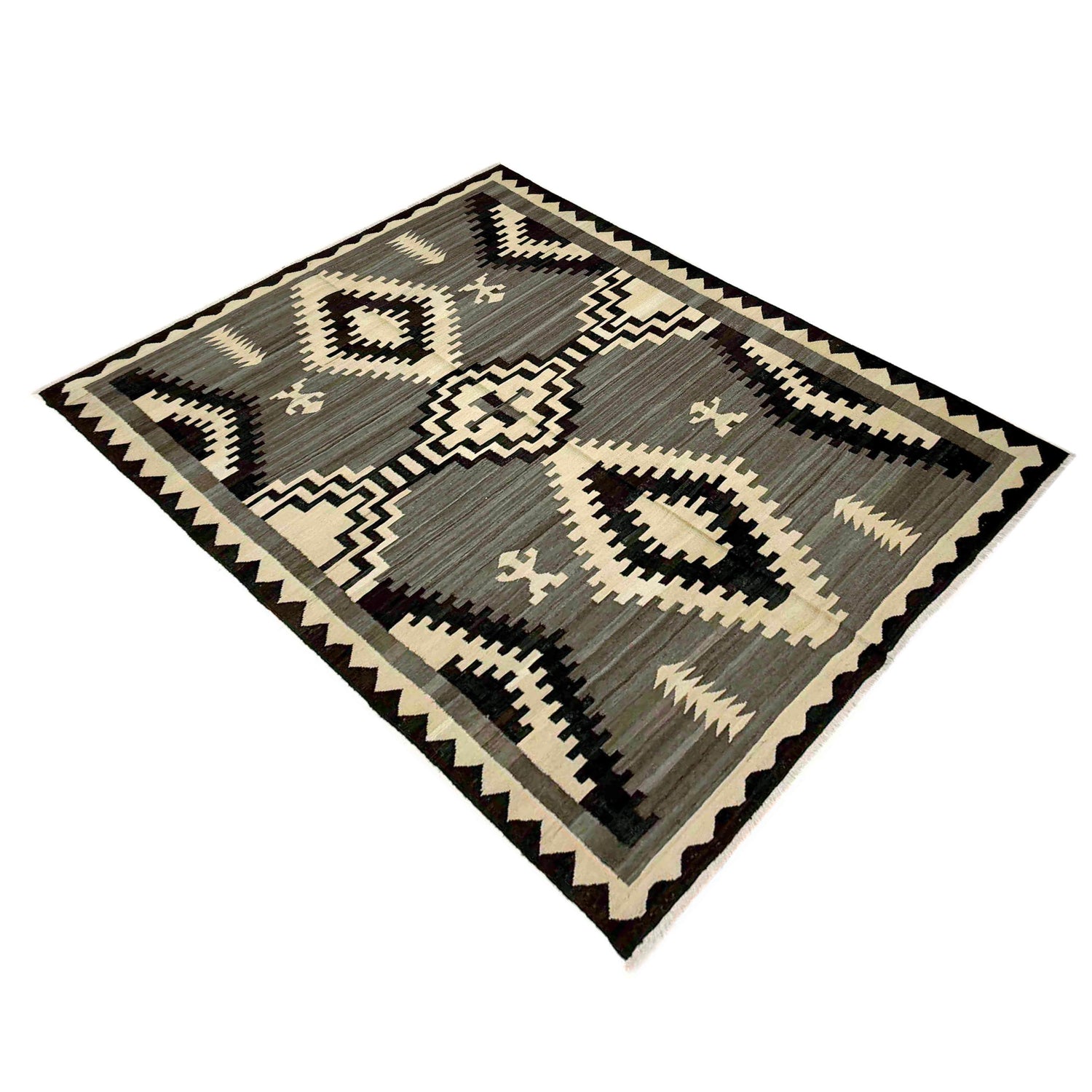 Handmade Multi Kilim Geometric 5x8 ft
