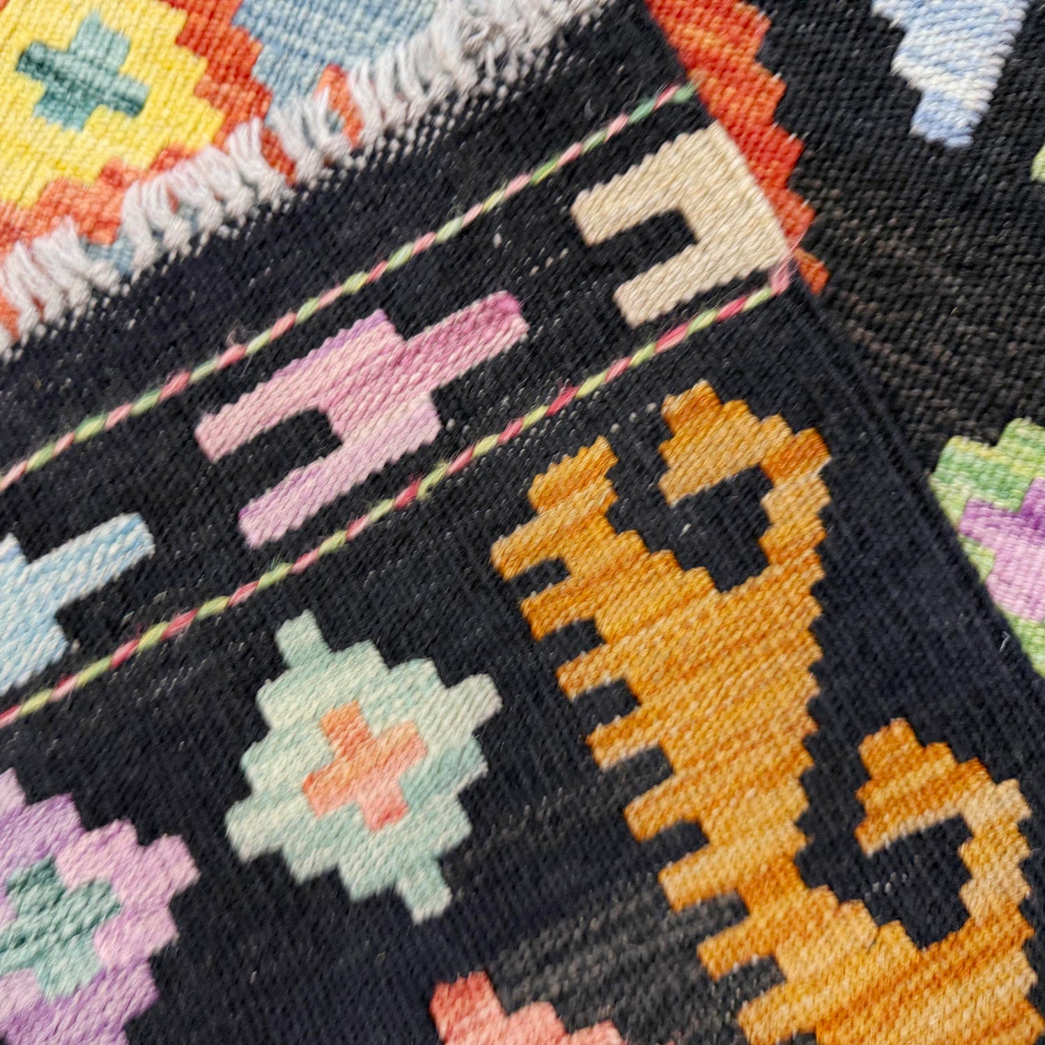 Handmade Multi Kilim Geometric 5x8 ft
